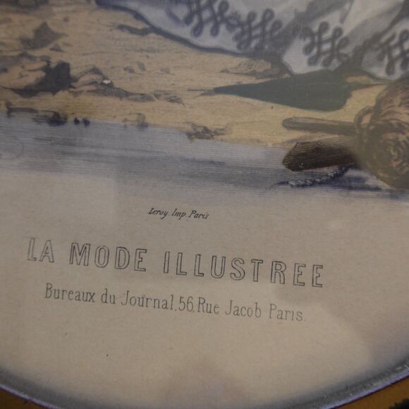 Leroy Imp Paris Oval Framed Print La Mode Illustree Bureaux Du Journal - Picture 7 of 15